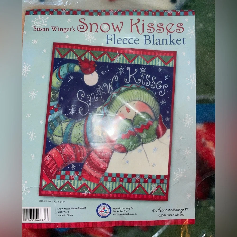 Snowman Winter Holiday Fleece Blanket Throw 53